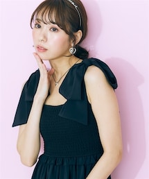 marun | 大きいサイズ  肩リボントップス＆ショーツ（水着） marun(水着)