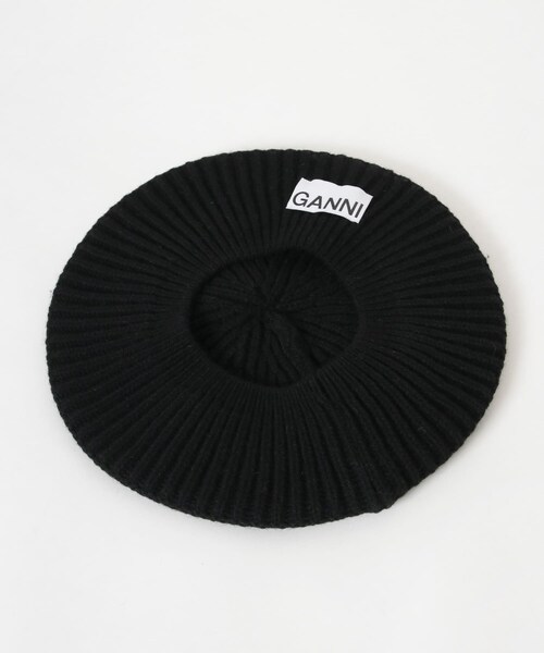 URBAN RESEARCH（アーバンリサーチ）の「GANNI　Structured Rib Beret（ハンチング/ベレー帽・レディース・Black・-）」の5枚目の写真