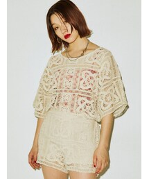 jouetie | 【セットアップ対応】クロシェオープントップス(Tシャツ/カットソー)