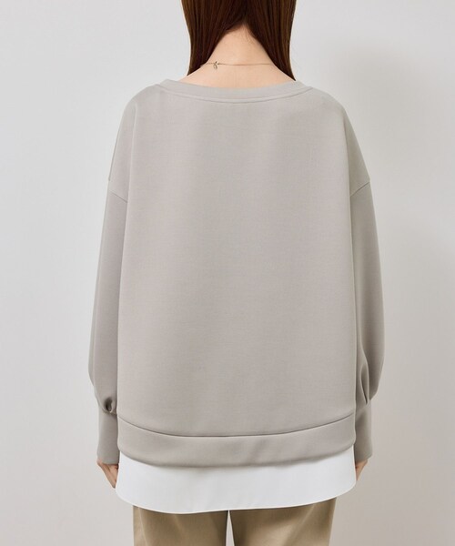 ROPE' PICNIC（ロペピクニック）の「カルゼダンボールレイヤードプルオーバー（Tシャツ/カットソー・レディース・チャコール/グレー系/キナリ・F）」の22枚目の写真