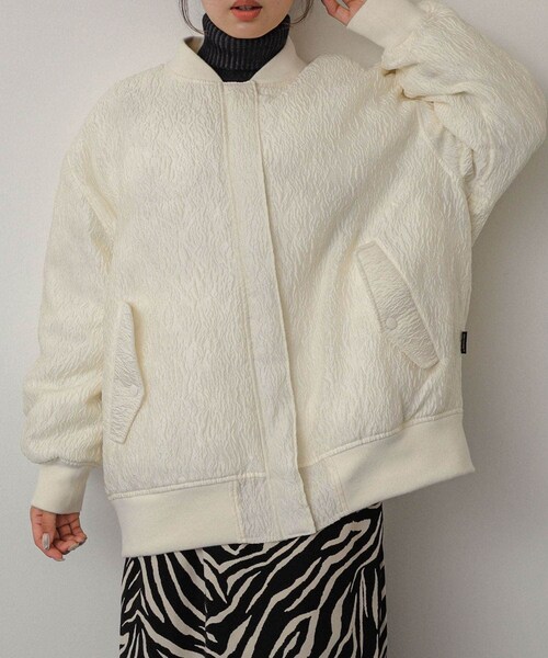 SENSE OF PLACE by URBAN RESEARCH（センスオブプレイスバイアーバンリサーチ）の「オーバーサイズMA-1（MA-1・レディース・BLACK/IVORY/BEIGE・one）」の13枚目の写真