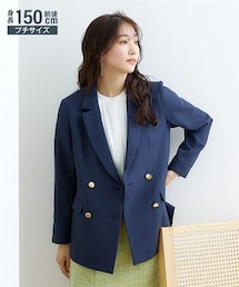 nissen | 小さいサイズ　ダブルテーラードジャケット　低身長さん・小柄女性(テーラードジャケット)