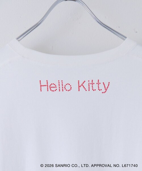VIS(ビス)の「【HELLO KITTY×VIS】日焼けデザイン ハローキティビッグTシャツ(Tシャツ/カットソー・レディース・チャコール/ホワイト系・F)」の11枚目の写真