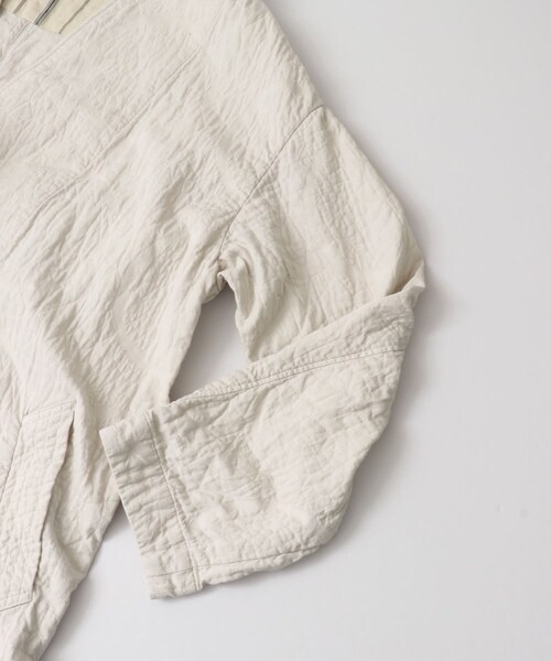 URBAN RESEARCH（アーバンリサーチ）の「ヴォロノイジャカードノーカラーコート（ノーカラージャケット・レディース・OFF/CHARCOAL・FREE）」の12枚目の写真