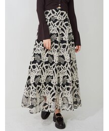 MERCURYDUO | コード刺繍フレアスカート(スカート)