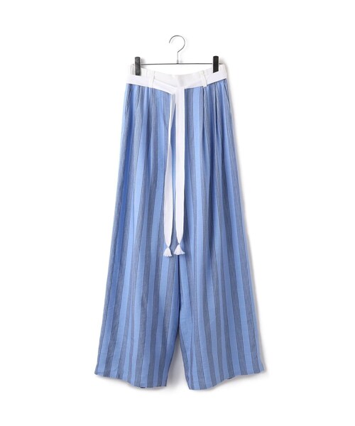 ADAM ET ROPE'(アダムエロペ)の「ストライプイージーパンツ(その他パンツ・レディース・ブラック系/サックス・36/38)」の3枚目の写真