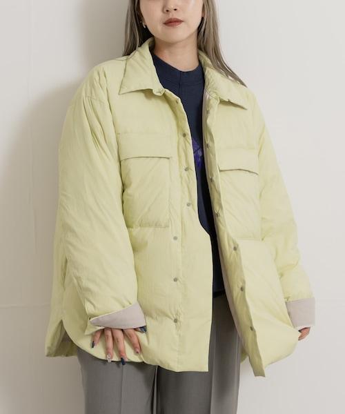 THE GOODLAND MARKET（ザグッドランドマーケット）の「KWD　LIGHT DOWN SHIRTS JACKET（その他アウター・レディース・Ivory/L.Yellow/Navy・FREE）」の3枚目の写真