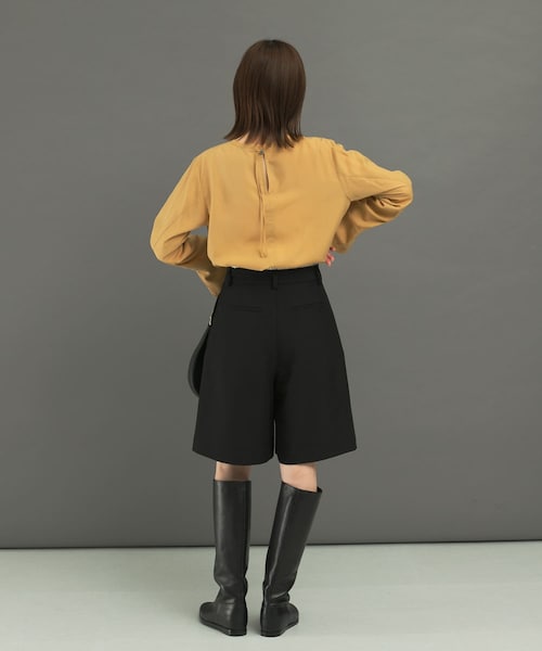 URBAN RESEARCH ROSSO（アーバンリサーチロッソ）の「レイヤードハーフパンツ（その他パンツ・レディース・BLACK/MOCHA・36/38）」の9枚目の写真