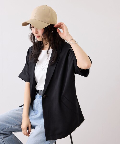 VIS(ビス)の「【定番人気】バックリボンツイルキャップ(キャップ・レディース・ブラック/キナリ/ベージュ系・F)」の16枚目の写真