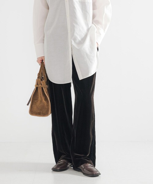 URBAN RESEARCH(アーバンリサーチ)の「サイドラインベロアイージーパンツ(その他パンツ・レディース・BROWN/BLACK・36/38)」の21枚目の写真