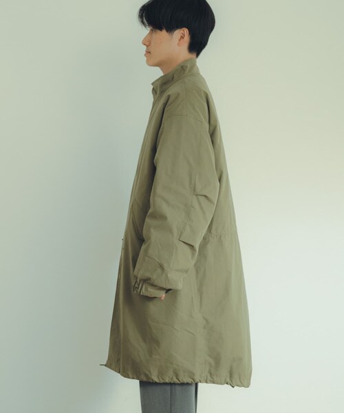 ITEMS URBANRESEARCH(アイテムズ アーバンリサーチ)の「中綿ライナー付 フードレスモッズコート(モッズコート・メンズ・KHK/BLK・M/L)」の21枚目の写真