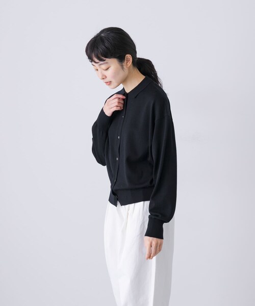 かぐれ（カグレ）の「ウールポロニットカーディガン（カーディガン/ボレロ・レディース・RED/BROWN/BLACK・Free）」の10枚目の写真