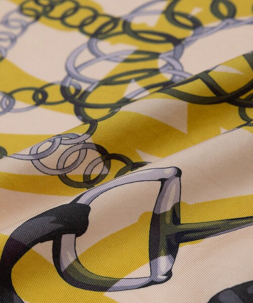 ROPE'（ロペ）の「ROPE'アーカイブパターンシルクスカーフ/Lサイズ（バンダナ/スカーフ・レディース・オフホワイト/ベージュ系/モスグリーン/ピンク系/ホワイト・F）」の10枚目の写真