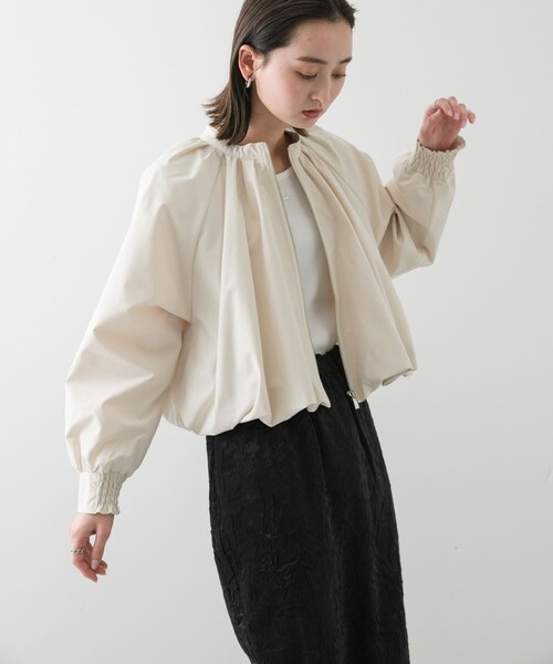 SENSE OF PLACE by URBAN RESEARCH（センスオブプレイスバイアーバンリサーチ）の「バルーンブルゾン（ブルゾン・レディース・BEIGE/BLACK/IVORY・one）」の8枚目の写真