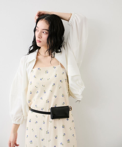 VIS(ビス)の「フラワープリントキャミワンピース(ワンピース・レディース・ブラック系/キナリ系・F)」の18枚目の写真