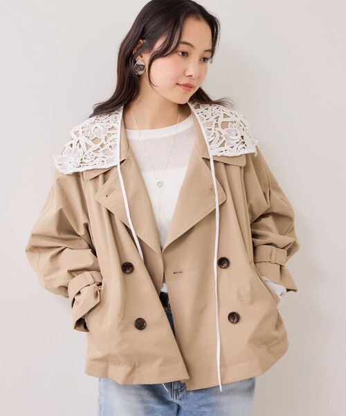 VIS(ビス)の「レース付け衿(バンダナ/スカーフ・レディース・オフホワイト・F)」の16枚目の写真