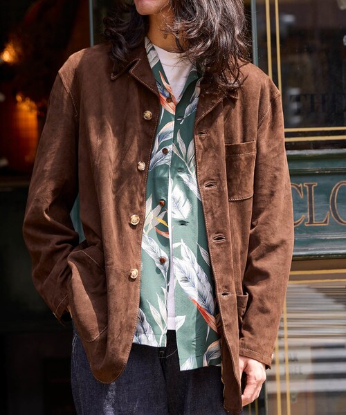 ADAM ET ROPE'(アダムエロペ)の「【ARDENNES/アルデンヌ】Filomena(カバーオール・メンズ・ダークブラウン/ベージュ・48/50/L/M)」の8枚目の写真