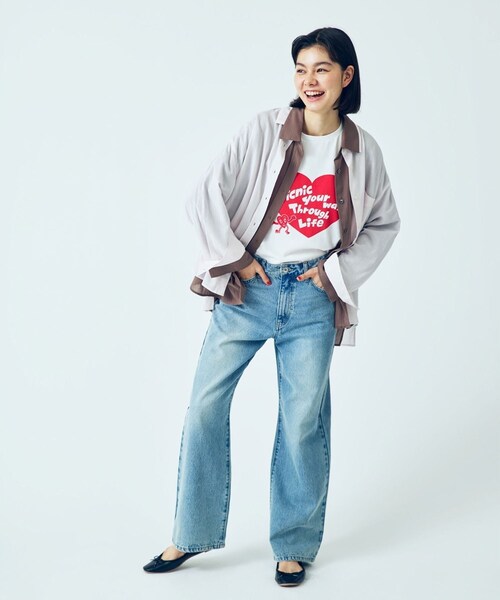 ROPE' PICNIC(ロペピクニック)の「【Chocomoo×ROPE' PICNIC】【接触冷感】アソートTシャツ(Tシャツ/カットソー・レディース・ホワイト/ホワイト系・38)」の16枚目の写真