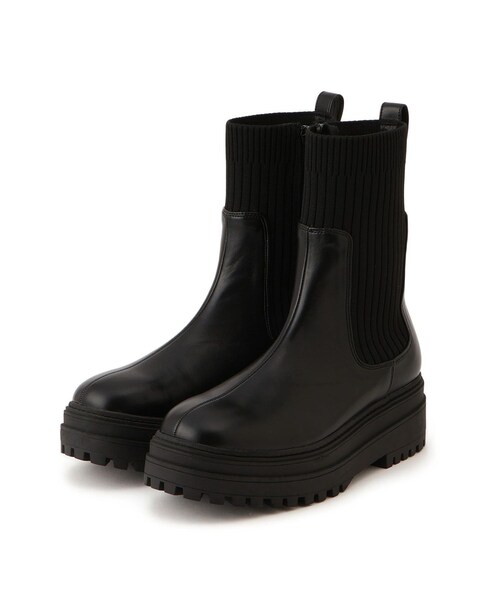 VIS(ビス)の「タンクソールサイドニットブーツ(ブーツ・レディース・ブラック/ブラウン・L/M/S)」の15枚目の写真