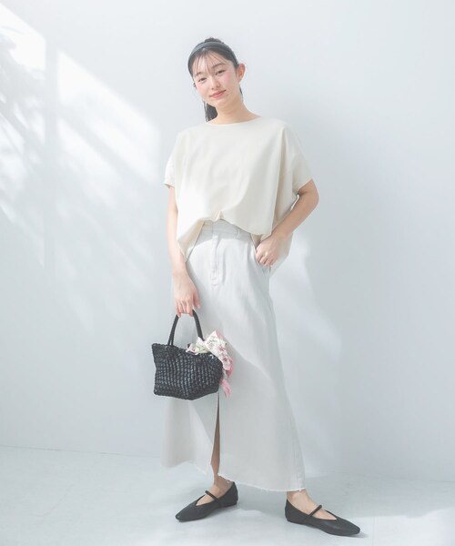 URBAN RESEARCH ROSSO（アーバンリサーチロッソ）の「『WEB/一部店舗限定』UVカットドルマンスリーブプルオーバー（Tシャツ/カットソー・レディース・IVORY/D/BLUE/CAMEL/BROWN・Free）」の10枚目の写真
