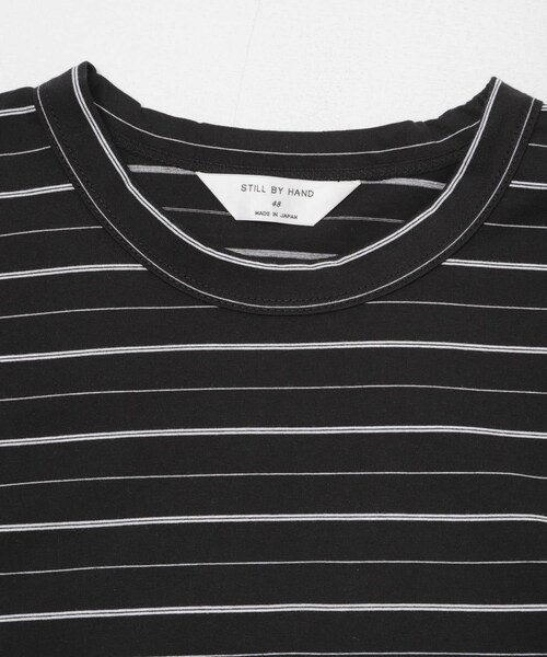 URBAN RESEARCH DOORS(アーバンリサーチドアーズ)の「STILL BY HAND STRIPED T-SHIRTS(Tシャツ/カットソー・メンズ・BEG×WHT/GRY×BLK/BLK×WHT・46/48/50)」の6枚目の写真