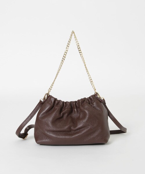 URBAN RESEARCH(アーバンリサーチ)の「レザーギャザーバッグ(ショルダーバッグ・レディース・BLACK/BROWN/BEIGE・-)」の20枚目の写真