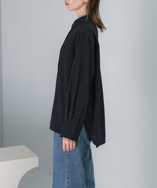 URBAN RESEARCH ROSSO（アーバンリサーチロッソ）の「イージーケアウーステッドシャツ（シャツ/ブラウス・レディース・BURGUNDY/NAVY・FREE）」の11枚目の写真