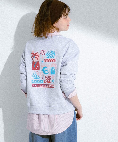 URBAN RESEARCH Sonny Label（アーバンリサーチサニーレーベル）の「TOYAMEGコラボアートプリントスウェット（スウェット・レディース・グレー/アイボリー/ピンク・Free）」の19枚目の写真