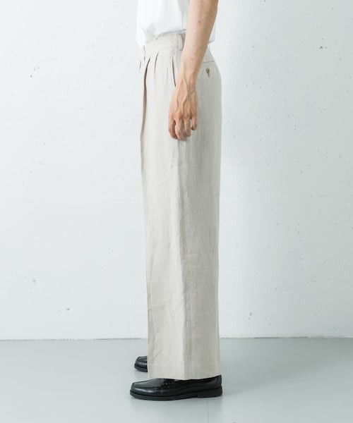 URBAN RESEARCH（アーバンリサーチ）の「REVERBERATE　TACKED TROUSERS（その他パンツ・メンズ・ECRU/BLACK・1）」の8枚目の写真