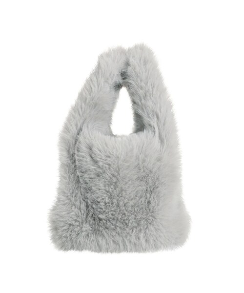 EATME（イートミー）の「フェイクファーバッグ（ハンドバッグ・レディース・ホワイト/グレー/ブラック・F）」の2枚目の写真