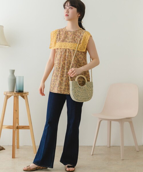 RODE SKO（ロデスコ）の「ミニラウンドハンドルカゴバッグ（かごバッグ・レディース・GRAY MIX/BEIGE MIX/NATURAL・one）」の9枚目の写真