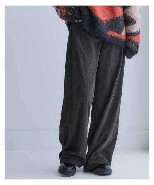 nissen（ニッセン）の「【Soiunique】コーデュロイ超ワイドパンツ（パンツ・レディース・グリーン/ダークブラウン/ベージュ/ブラック/アイボリー・M/L/LL）」の13枚目の写真