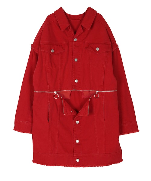 PAMEO POSE（パメオポーズ）の「3Way Denim Mix Coat（その他アウター・レディース・レッド・F）」の2枚目の写真
