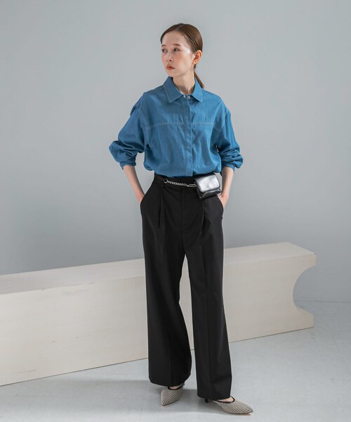 URBAN RESEARCH ROSSO（アーバンリサーチロッソ）の「防シワハイウエストワイドスラックス（その他パンツ・レディース・L/BEIGE/MOCHA/BLACK・34/36/38/TALL）」の8枚目の写真