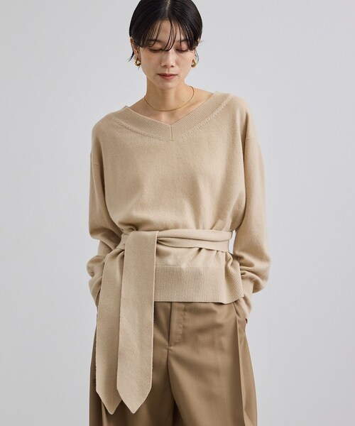ADAM ET ROPE'（アダムエロペ）の「WOOL/CASH ウールカシミヤストール（ストール/ショール・レディース・ベージュ・F）」の3枚目の写真