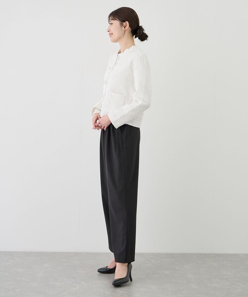 Jayro(ジャイロ)の「ツータックウエストギャザーストレートパンツ(スラックス・レディース・ブラック/グレー/ベージュ系・F)」の14枚目の写真