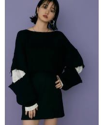 EMODA | スイッチングアームスリットニット(ニット/セーター)