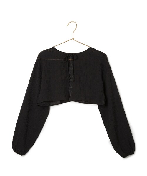 ROPE' PICNIC（ロペピクニック）の「ふくれジャガードボレロ（その他トップス・レディース・ブラック/キナリ・F）」の17枚目の写真