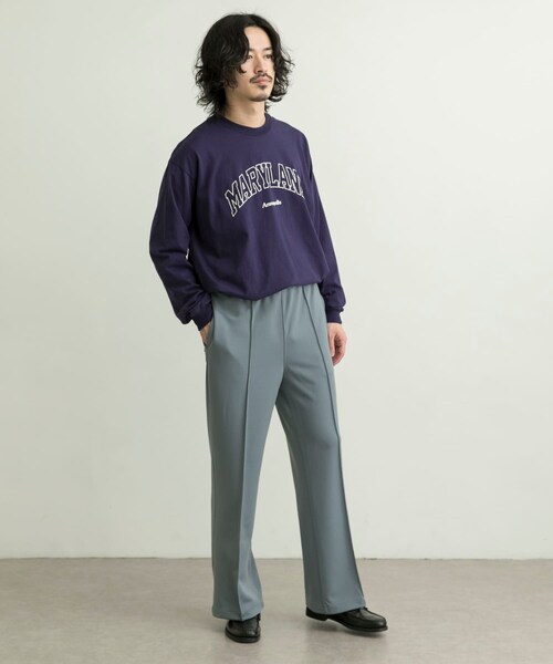 URBAN RESEARCH（アーバンリサーチ）の「『一部WEB限定カラー』UR iD　SEMI FLARE JERSEY PANTS（その他パンツ・メンズ・GOLD/NAVY/PURPLE/LIME GREEN/BLACK/GRAY/RED/SEA GREEN/ROYAL・M/L）」の21枚目の写真