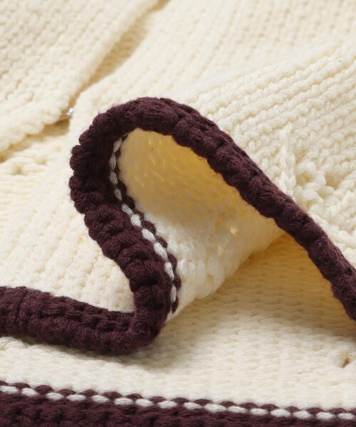 KBF（ケイビーエフ）の「アイレットコンパクトカーディガン（カーディガン/ボレロ・レディース・IVORY/CHARCOAL・One）」の16枚目の写真