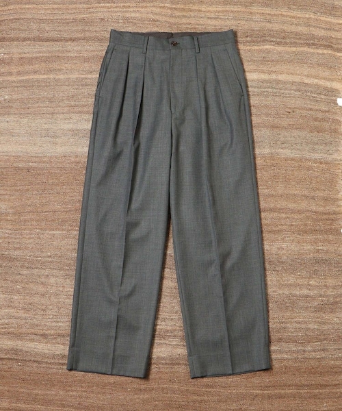 ADAM ET ROPE'（アダムエロペ）の「【WILD LIFE TAILOR】ウーステッド ワイド ストレート スラックス（スラックス・メンズ・ブラック/チャコール/ネイビー・L/M）」の7枚目の写真