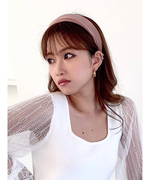 RESEXXY（リゼクシー）の「サテングロッシーカチューシャ（カチューシャ・レディース・アイボリー/ブラック/ピンク・F）」の19枚目の写真