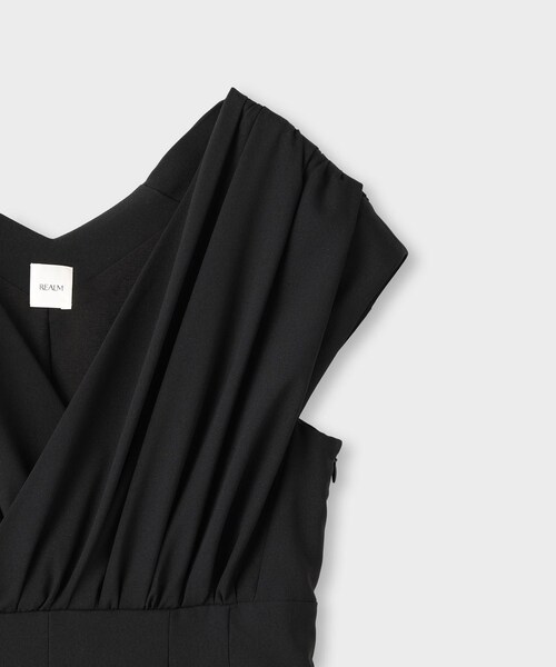 ROPE'(ロペ)の「【一部店舗限定】【REALM(レルム)】WRAP FLARE DRESS|カシュクールフレアワンピース 26SS(ワンピース・レディース・ブラック/カーキ・36/38)」の18枚目の写真