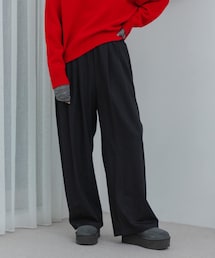 URBAN RESEARCH | 『3サイズ展開』『イージーケア』 ウール混タックギャザーストレートパンツ(その他パンツ)