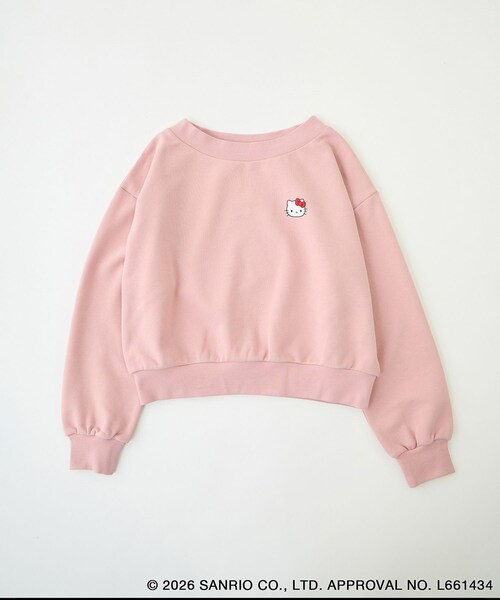 ROPE' PICNIC（ロペピクニック）の「【ROPE' PICNIC×ハローキティ】ボートネック裏毛プルオーバー（スウェット・レディース・チャコール/キナリ/ピンク系・F）」の12枚目の写真