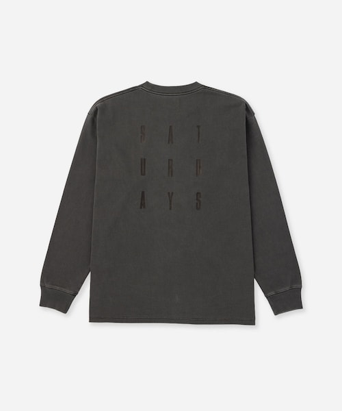 Saturdays NYC（サタデーズ ニューヨークシティ ）の「Arrangement LS T-SHIRT（Tシャツ/カットソー・レディース・ブラック/グレー/グリーン・L/M/S）」の2枚目の写真