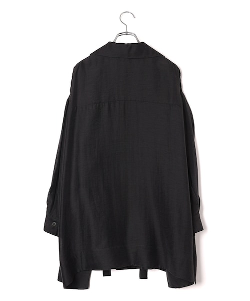 ADAM ET ROPE'（アダムエロペ）の「セルロースリネンオーバーシャツ（シャツ/ブラウス・レディース・ブラック/サックス/クリーム/ホワイト系・F）」の7枚目の写真