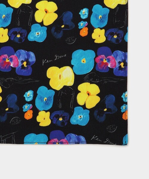 Saturdays NYC（サタデーズ ニューヨークシティ ）の「Ken Done Scarf（バンダナ/スカーフ・レディース・ブラック/ブルー/イエロー・F）」の16枚目の写真