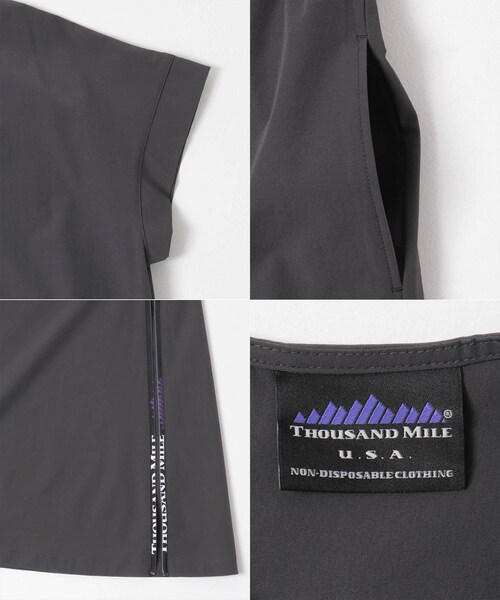 URBAN RESEARCH(アーバンリサーチ)の「『吸水速乾/UVカット/イージーケア』『別注』THOUSAND MILE×URBAN RESEARCH FRENCH SLEEVE DRESS(ワンピース・レディース・BLACK/CHARCOAL・Free)」の14枚目の写真