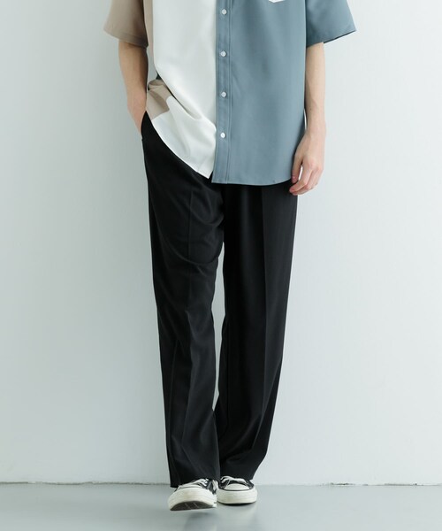 ITEMS URBANRESEARCH（アイテムズ アーバンリサーチ）の「『セットアップ対応』ウォッシャブル×クールタッチTRストレートパンツ（その他パンツ・メンズ・BLK/BEG/GRY/CHK・M/L）」の9枚目の写真